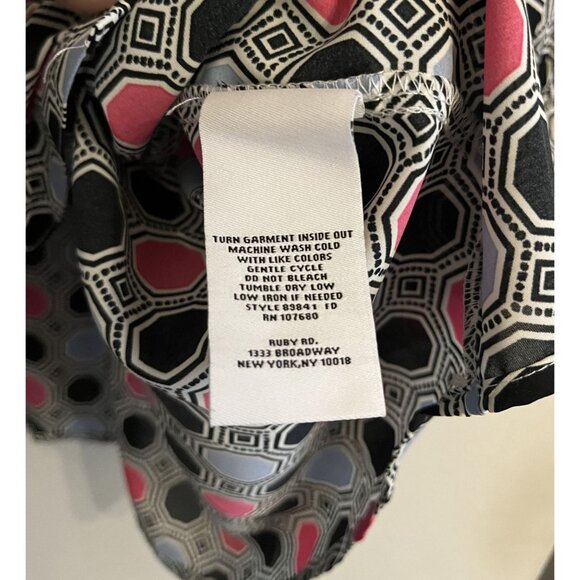 Ruby RD Woman 3XL XXXL Polka Dot Ruffled Sleeve & Collar Top Pink Blue Black NWT - Picture 10 of 12